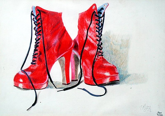 Red Boots van Alan  Byrne