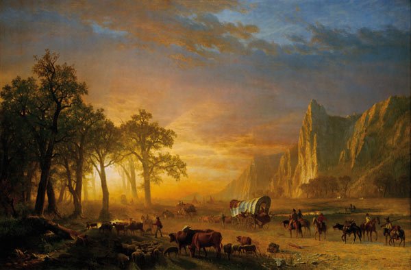 Emigrants Crossing the Plains van Albert Bierstadt