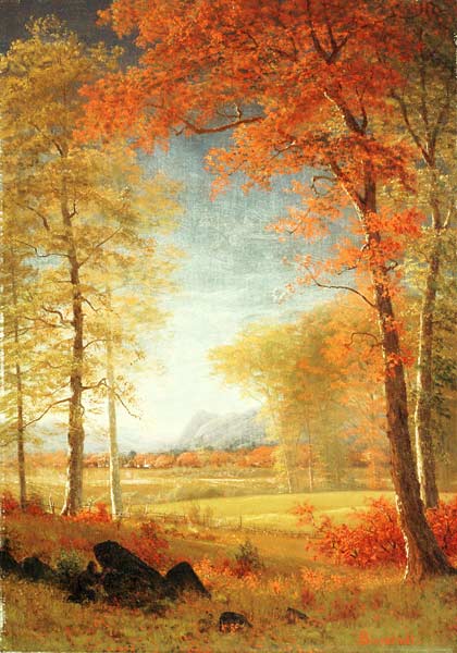 Autumn In America, Oneida County, New York van Albert Bierstadt