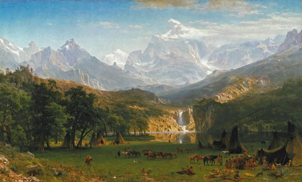 The Rocky Mountains, Lander's Peak van Albert Bierstadt