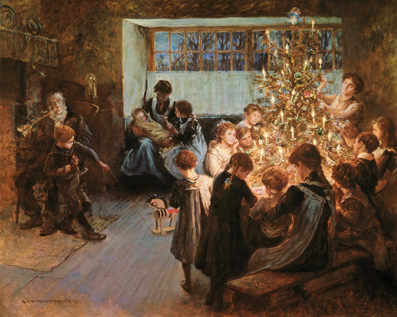 The Christmas Tree van Albert Chevallier Tayler