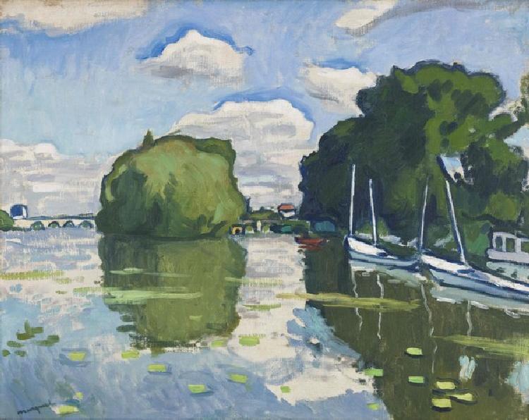 La Seine à Poissy van Albert Marquet