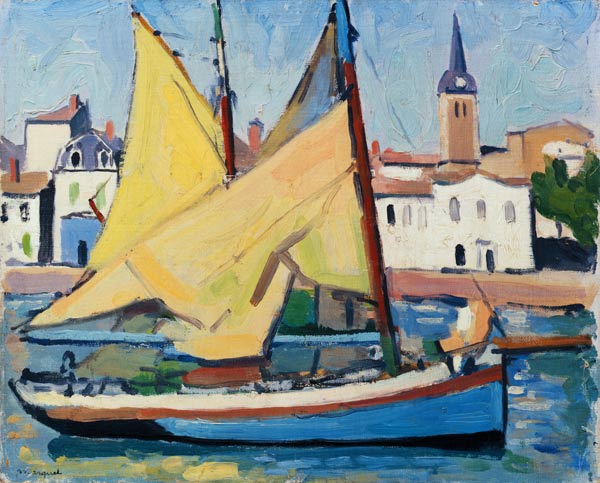 Fischerboot und Eglise La Channe van Albert Marquet