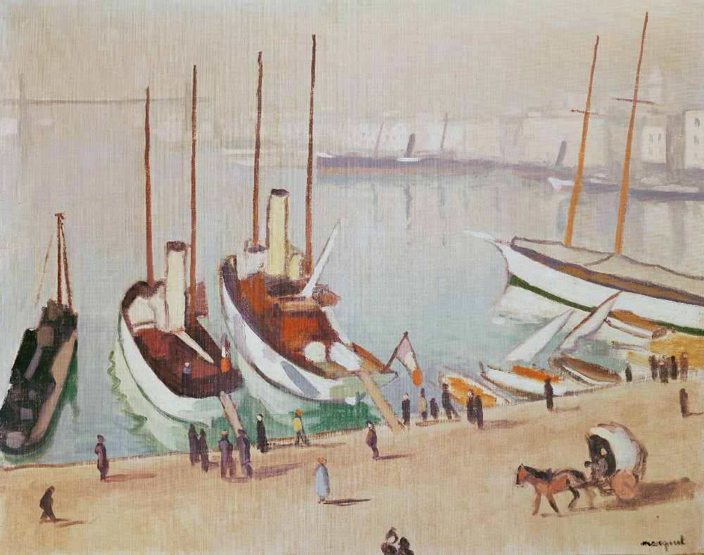 The Old Port at Marseilles van Albert Marquet
