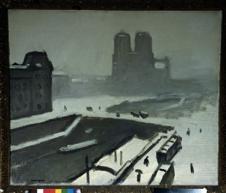 Notre Dame im Winter (Schnee, Winter) van Albert Marquet