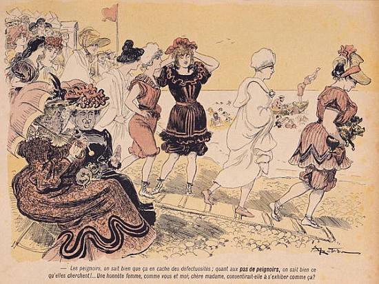 Bathers, from ''L''Assiette au Beurre'', 30th August 1902 van Albert Robida