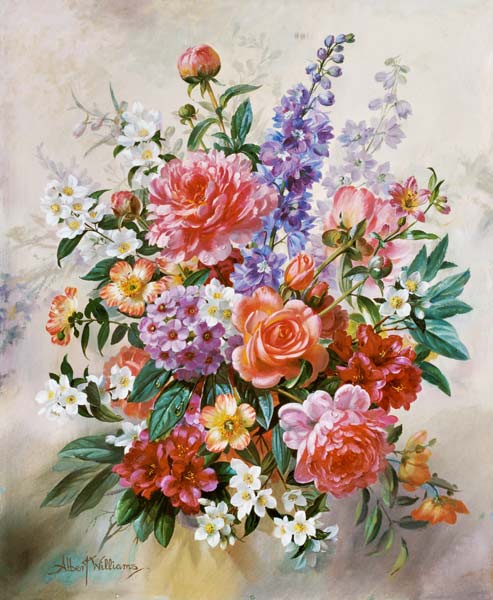 A High Summer Bouquet (oil on canvas)d  van Albert  Williams