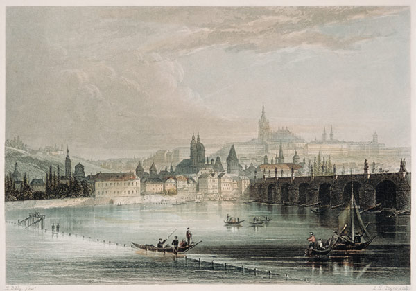 Prague c.1850 , Payne after Bibby van Albert Henry Payne