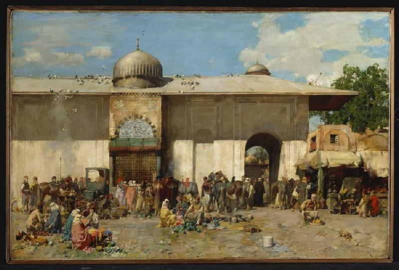 Orientalischer Markt van Alberto Pasini