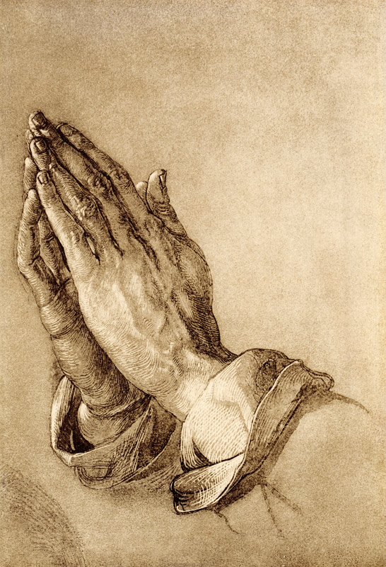 Biddende handen Albrecht Durer van Albrecht Dürer