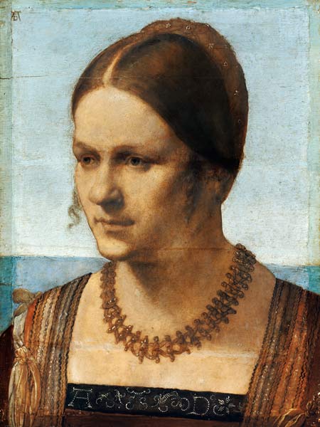 Bildnis einer jungen Venezianerin van Albrecht Dürer