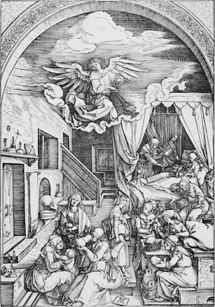 A.Dürer, Birth of Mary van Albrecht Dürer