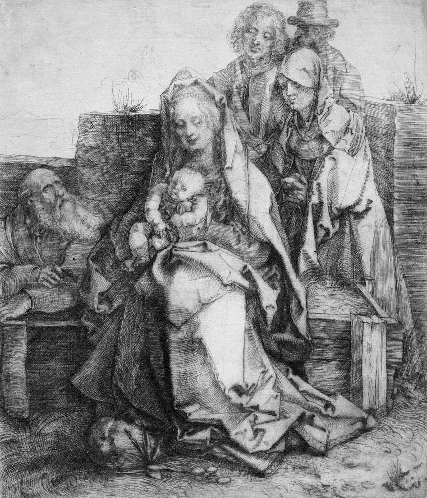 Die Heilige Familie, sechsfigurig van Albrecht Dürer