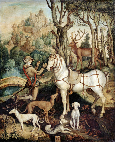 The Vision of Saint Eustace van Albrecht Dürer