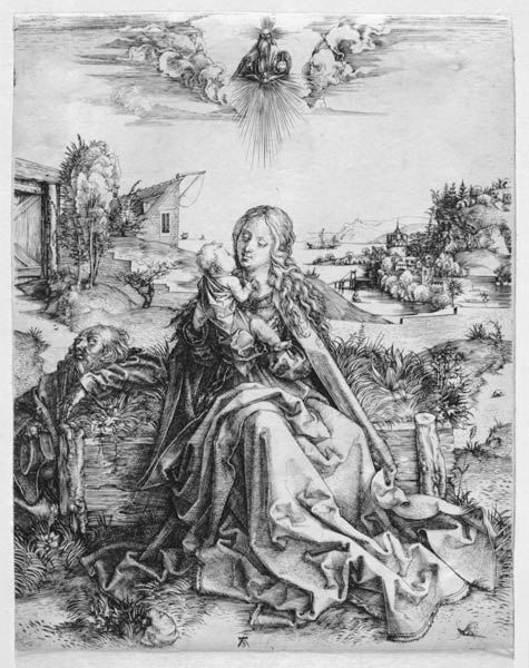 Die heilige Familie mit der Libelle van Albrecht Dürer