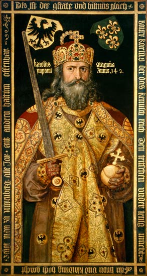 Keizer Karel de Grote, 1511-1512. van Albrecht Dürer