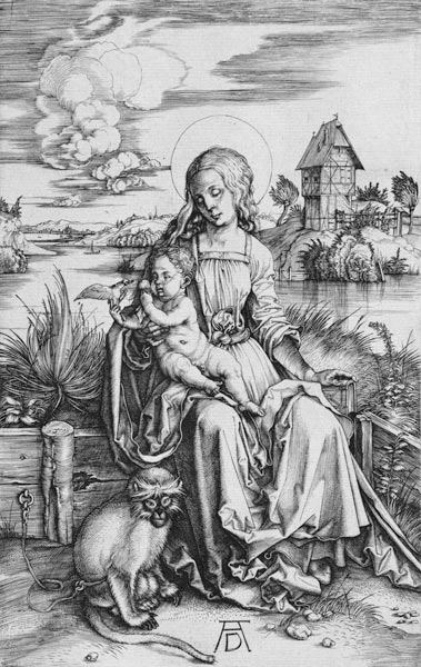 Maria mit der Meerkatze van Albrecht Dürer