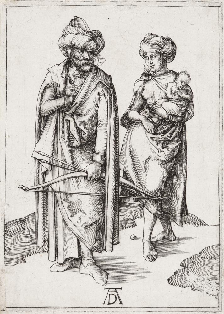 Orientale und sein Weib (Türkenfamilie) van Albrecht Dürer