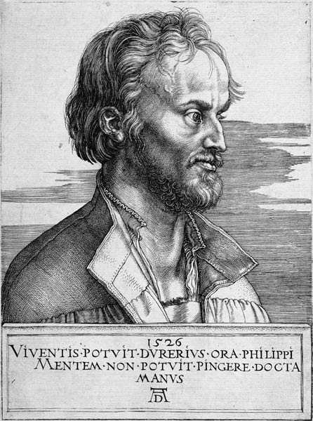 Philipp Melanchthon / Dürer / 1526 van Albrecht Dürer