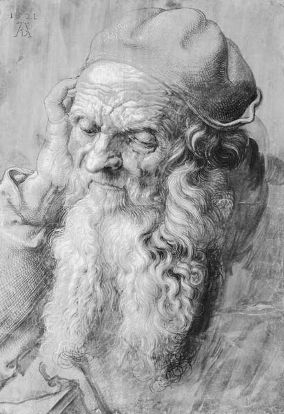 Portrait of a man, aged ninety-three van Albrecht Dürer