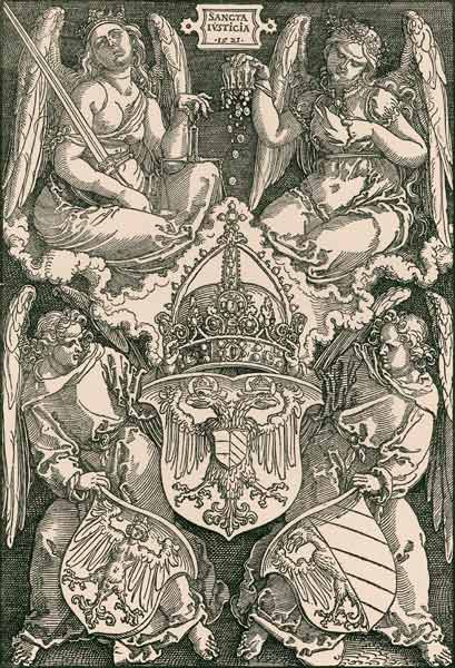 Reich Coat of Arms / Dürer / 1521 van Albrecht Dürer