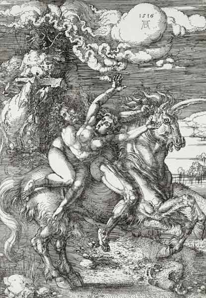 The Abduction on the Unicorn van Albrecht Dürer