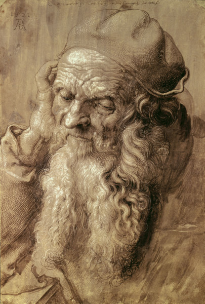 A.Dürer, 93-year-old Man /Draw./ 1521 van Albrecht Dürer