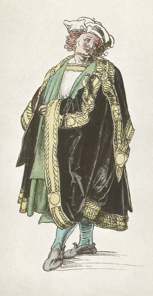 A.Dürer, Design for Court Dress / 1515 van Albrecht Dürer