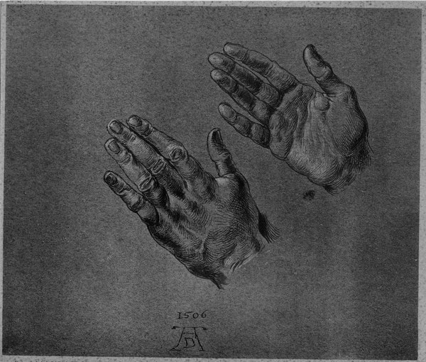 A.Dürer, Hands of the Emperor / Drawing van Albrecht Dürer