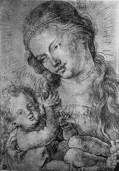 A.Dürer, Madonna and Child / c.1510/20 van Albrecht Dürer