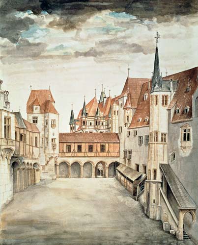 Castle Courtyard, Innsbruck van Albrecht Dürer