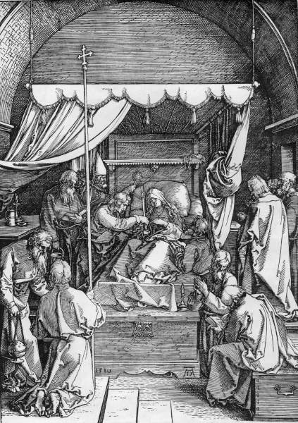 Dürer / Death of the Virgin / 1510 van Albrecht Dürer