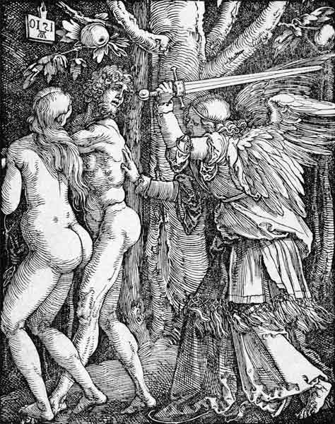 Die Vertreibung aus dem Paradies van Albrecht Dürer