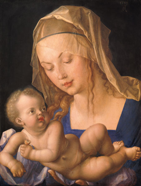 Die Madonna mit der Birnenschnitte van Albrecht Dürer