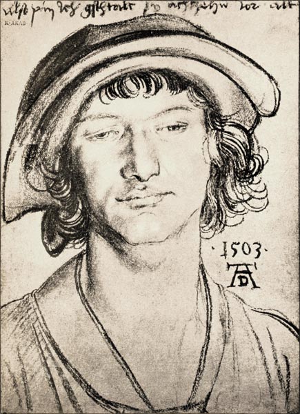 A.Dürer, Portr.of 18-year-old Youth van Albrecht Dürer
