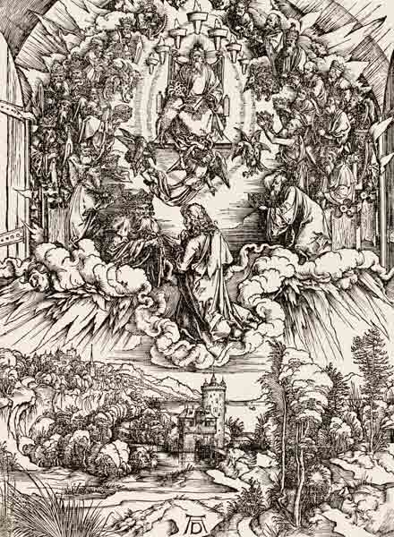 John before God & the Elders / Dürer van Albrecht Dürer