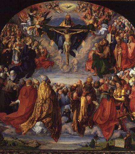 The Landauer Altarpiece, All Saints Day van Albrecht Dürer