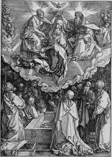 Mariä Himmelfahrt und Krönung van Albrecht Dürer