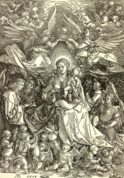 Mary as Queen of Angels / Dürer / 1518 van Albrecht Dürer