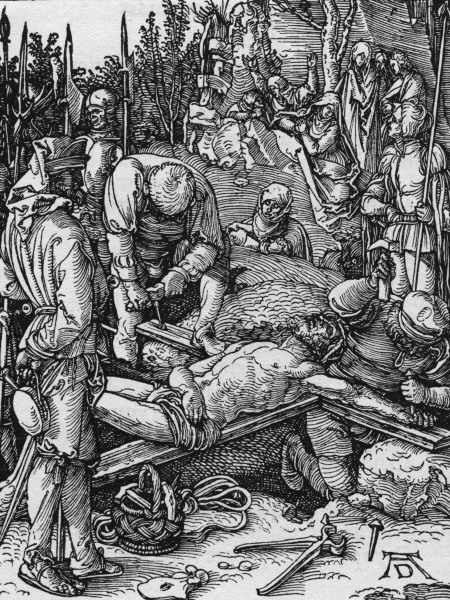 Nailing to the Cross / Dürer / c.1509 van Albrecht Dürer