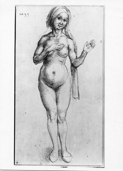 Naked Woman / Dürer / 1493 van Albrecht Dürer