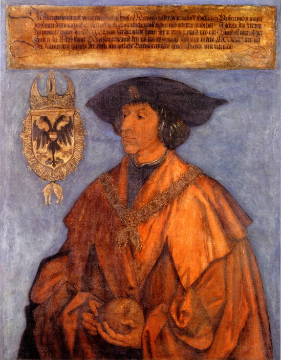 Portrait of Emperor Maximilian I (1459-1519) van Albrecht Dürer