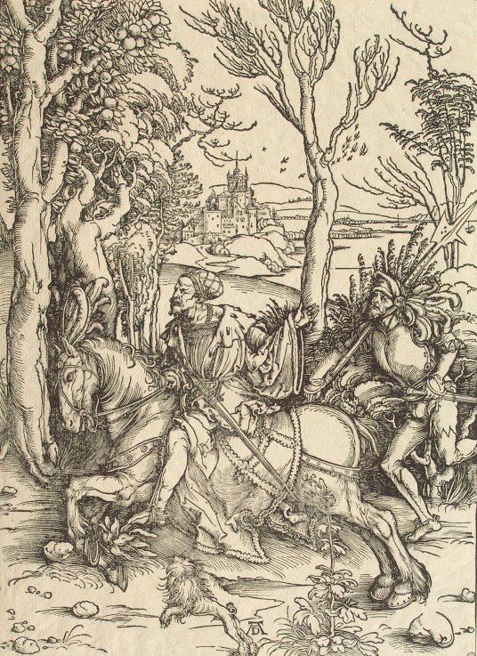 Knight and Lansquenet van Albrecht Dürer