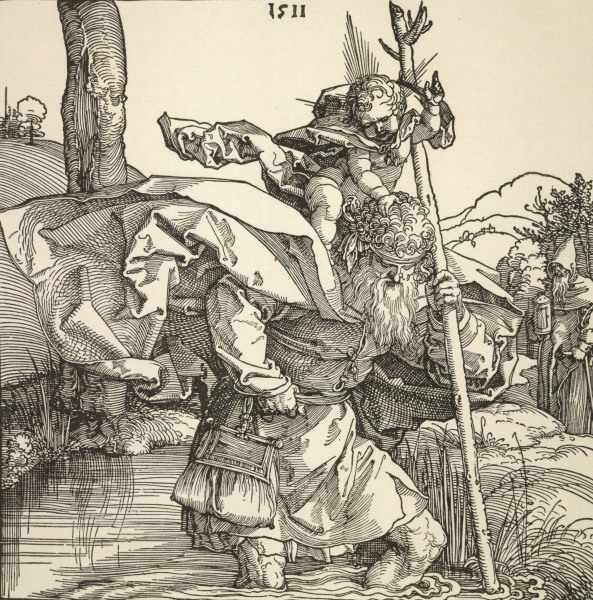 Saint Christopher / Dürer / 1511 van Albrecht Dürer