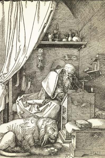 St Hieronymus in the Cell / Dürer / 1511 van Albrecht Dürer