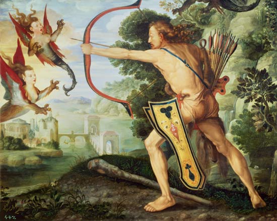 Hercules and the Stymphalian birds van Albrecht Dürer