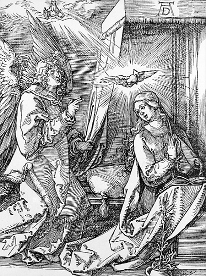 The Annunciation from the ''Small Passion'' series van Albrecht Dürer