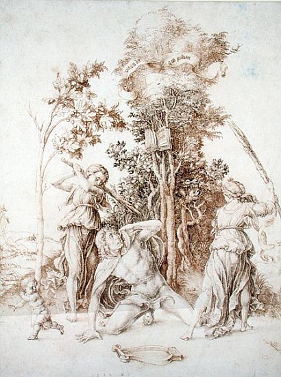 The Death of Orpheus van Albrecht Dürer