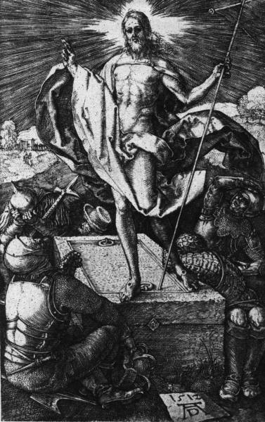 The Resurrection / Dürer / 1512 van Albrecht Dürer