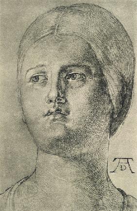 A.Dürer, Head of a Woman /Draw./ c.1505